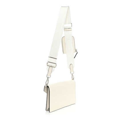 Prada Saffiano City Calfskin Mini Envelope Bag White 3 of 10