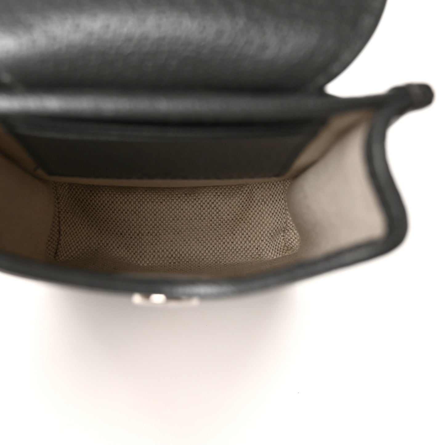 GG Supreme Monogram Textured Dollar Calfskin Phone Crossbody Bag Grey Black Graphite Grey