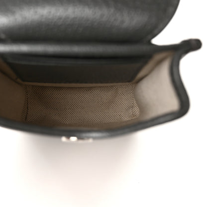 Gucci GG Supreme Monogram Textured Dollar Calfskin Phone Crossbody Bag Grey Black Graphite Grey 5 of 9