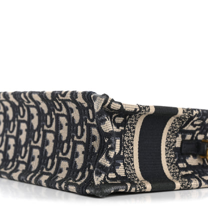 Christian Dior Oblique Mini Book Tote With Strap Blue Multicolor 10 of 14