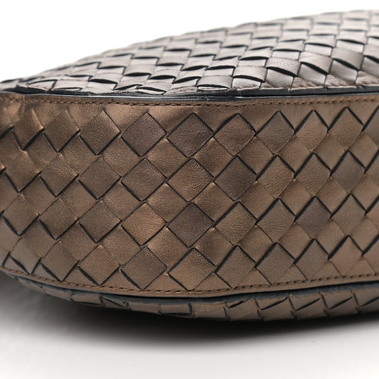 Nappa Intrecciato Small Loop Dark Bronze