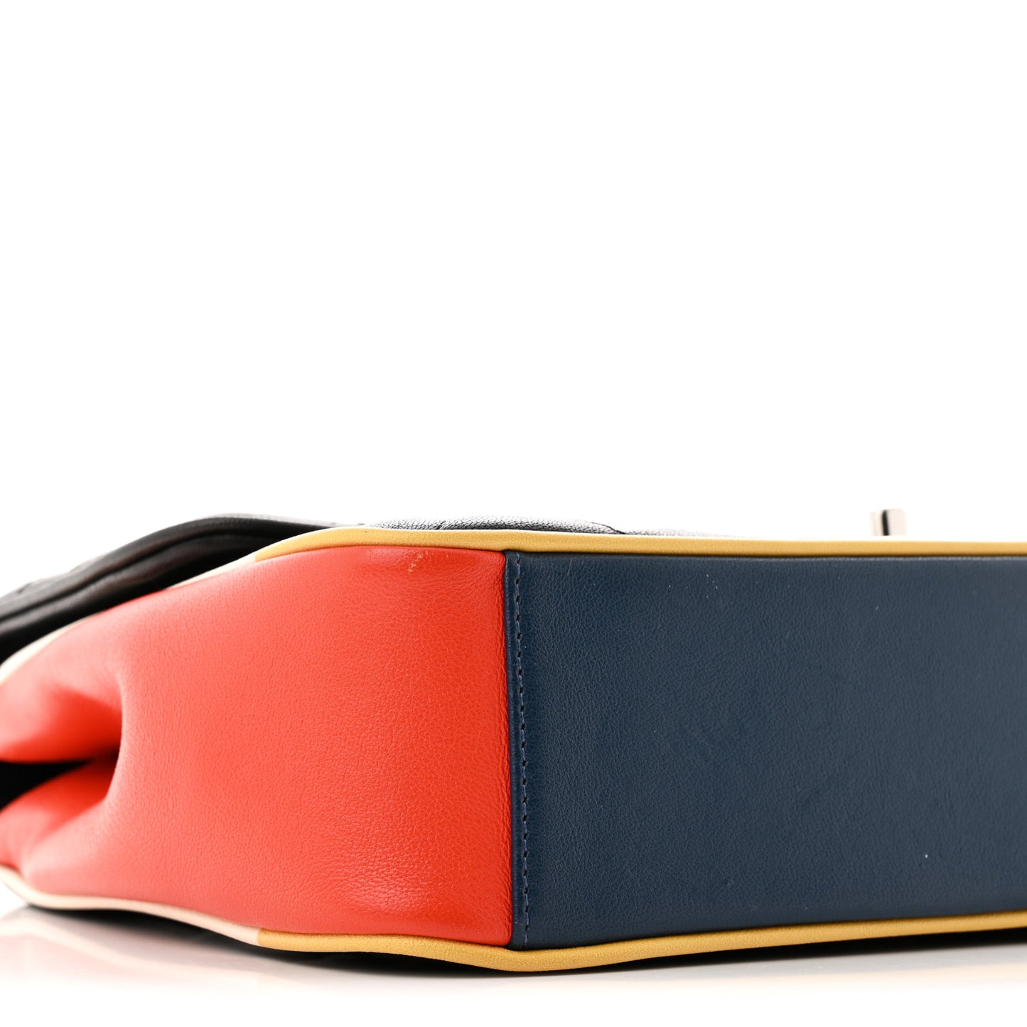 Lambskin Quilted Jumbo Cuba Color Flap Black