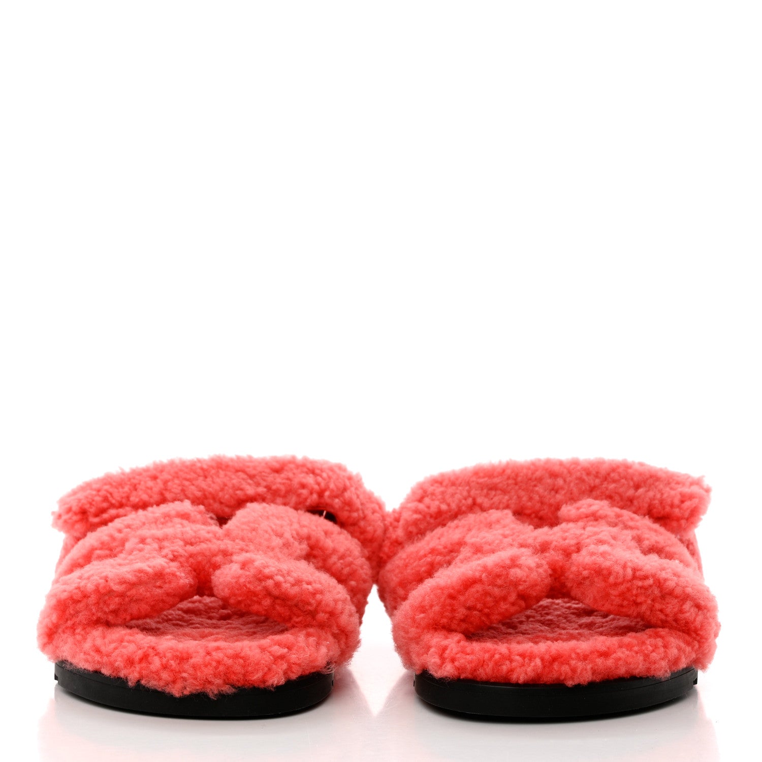 Hermes Woolskin Womens Chypre Sandals 40 Rose Du Desert 2 of 9