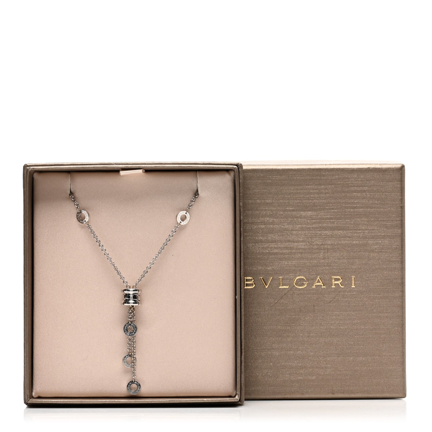 Bulgari 18K White Gold B.Zero1 Drop Necklace 5 of 5