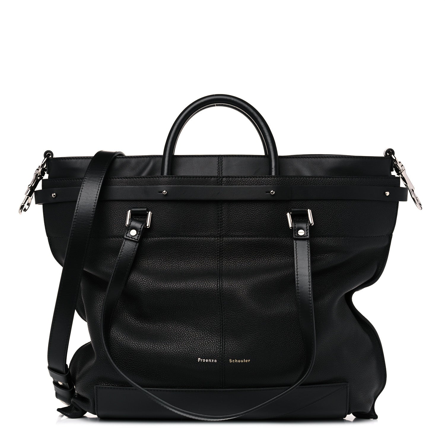Proenza Schouler Calfskin Large PS19 Satchel Black 1 of 13