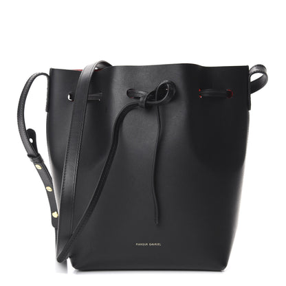Mansur Gavriel Calfskin Mini Bucket Bag Black Flamma 1 of 10