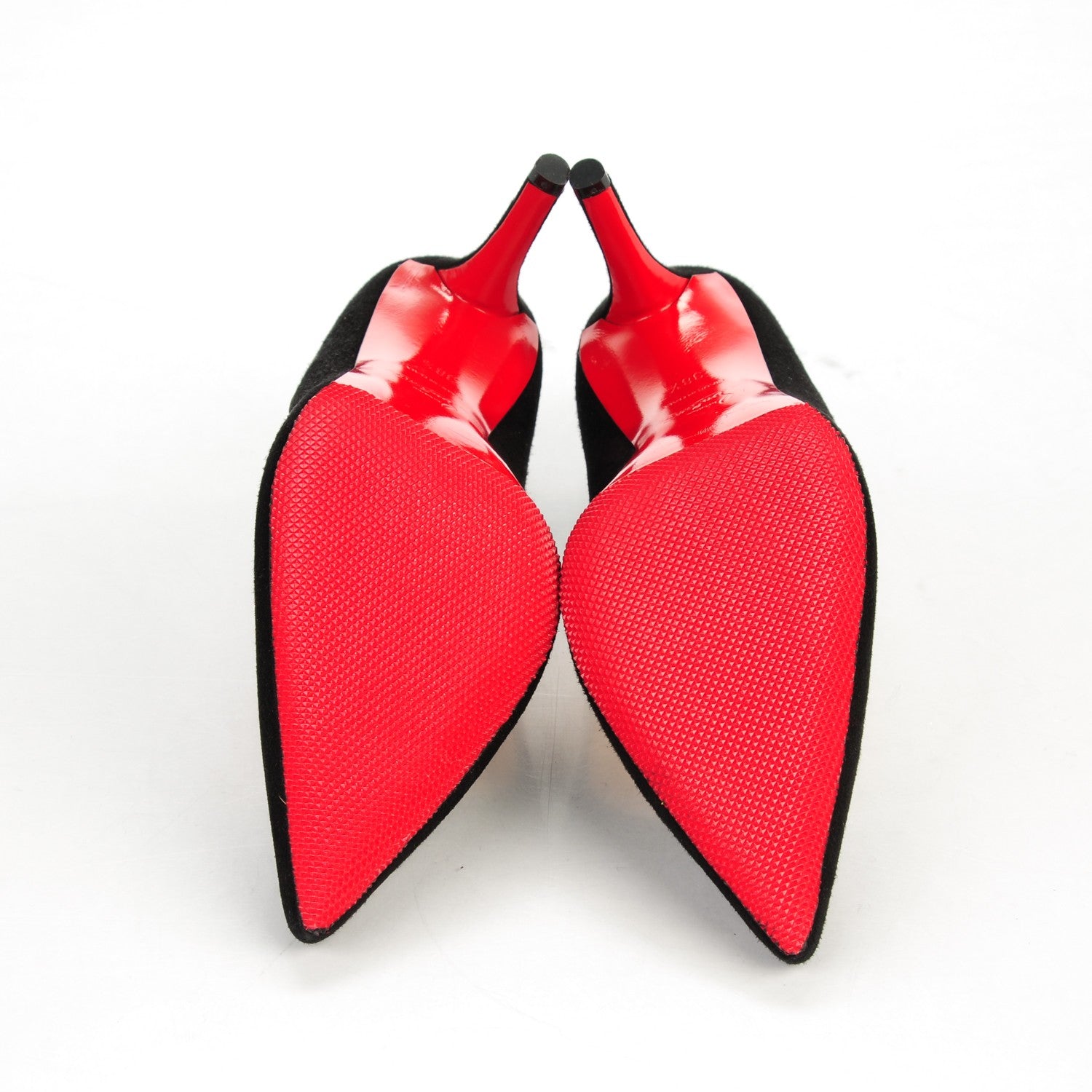 Christian Louboutin Suede Apostrophy 85 Pumps 38.5 Black 5 of 6
