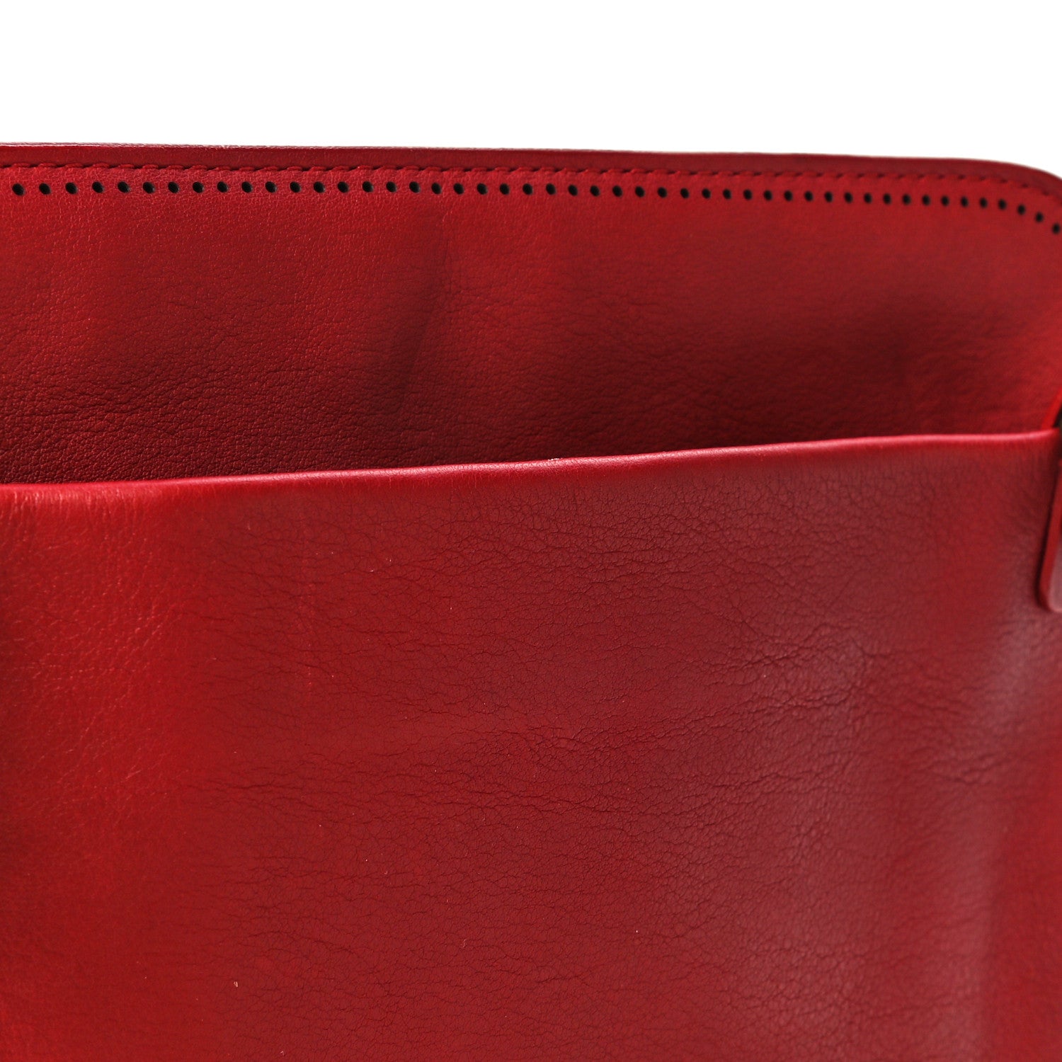 Balenciaga Veau Soyeux Perforated Blackout Hardware Reporter Rouge Groseille 11 of 17