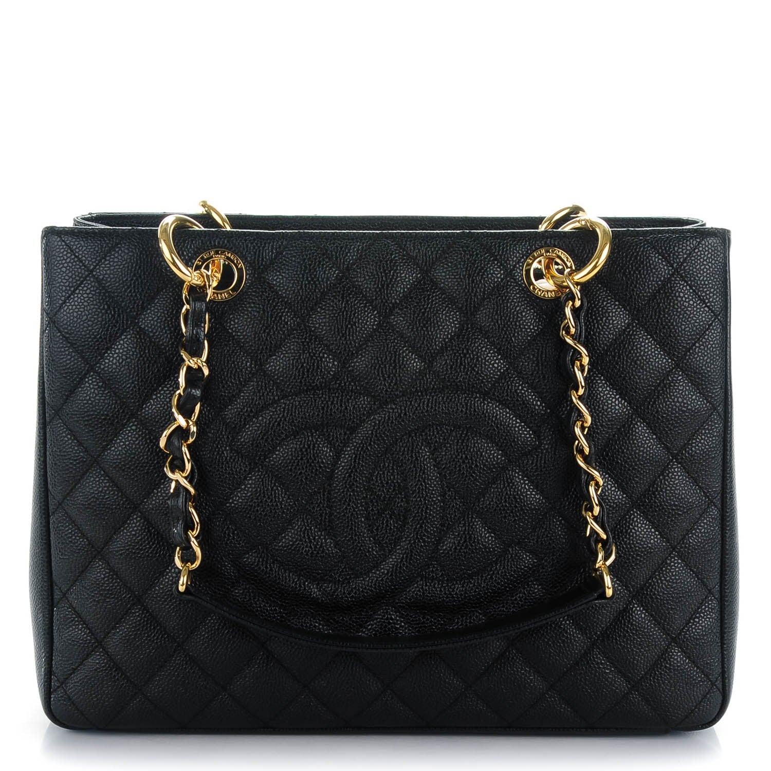 Chanel Caviar Quilted Grand Shopping Tote GST Black 1 of 7