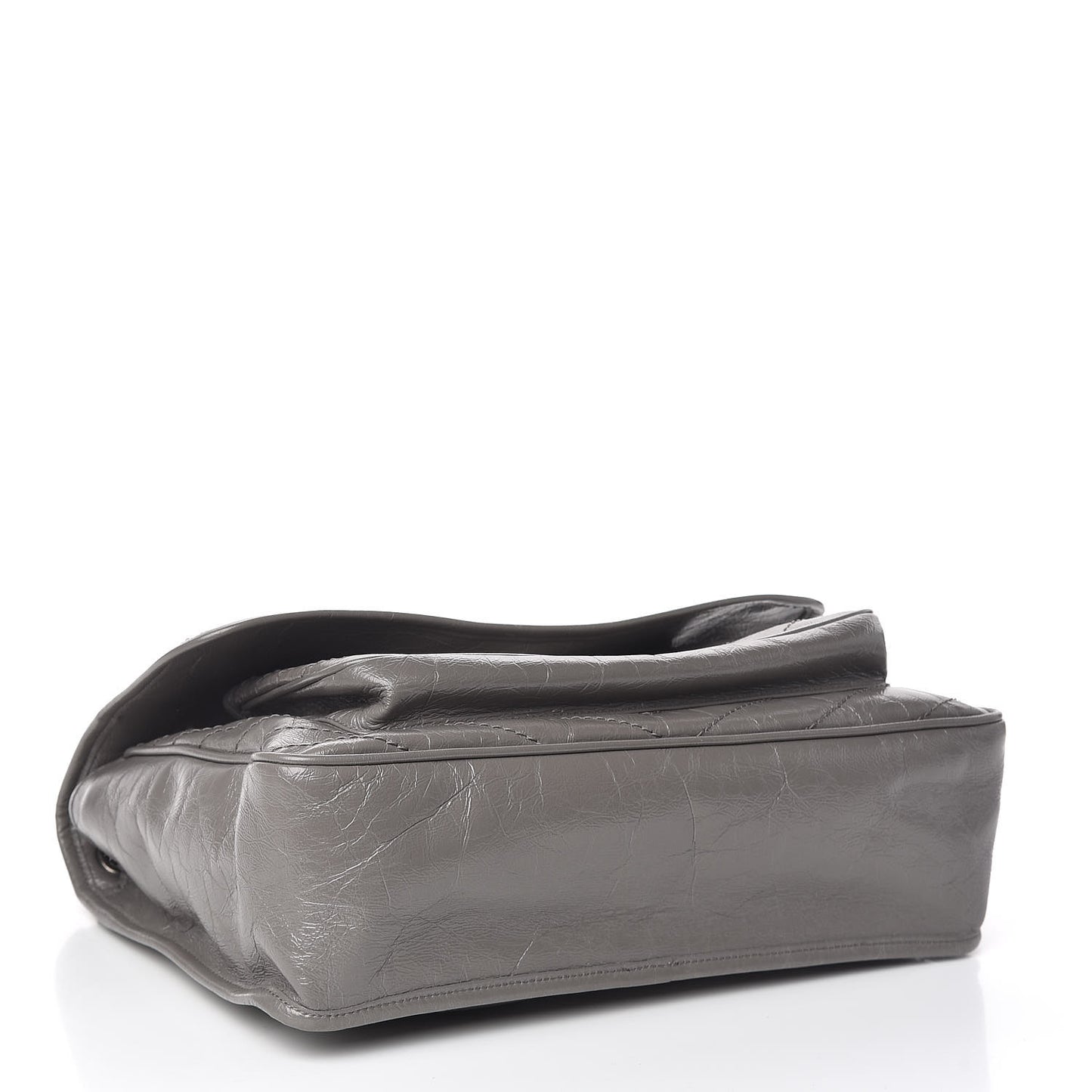 Crinkled Calfskin Matelasse Monogram Large Niki Chain Satchel Fog