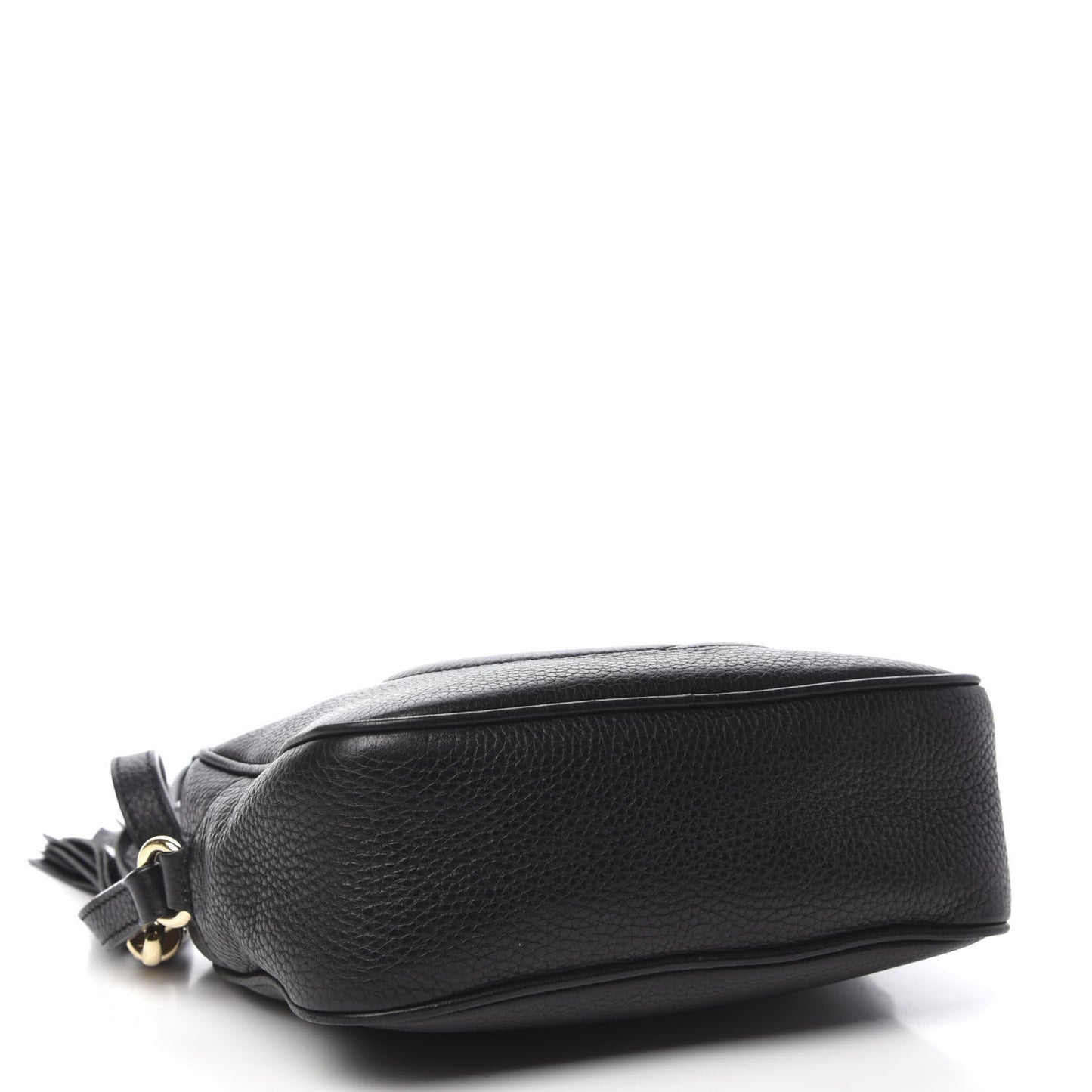 Pebbled Calfskin Small Soho Disco Bag Black