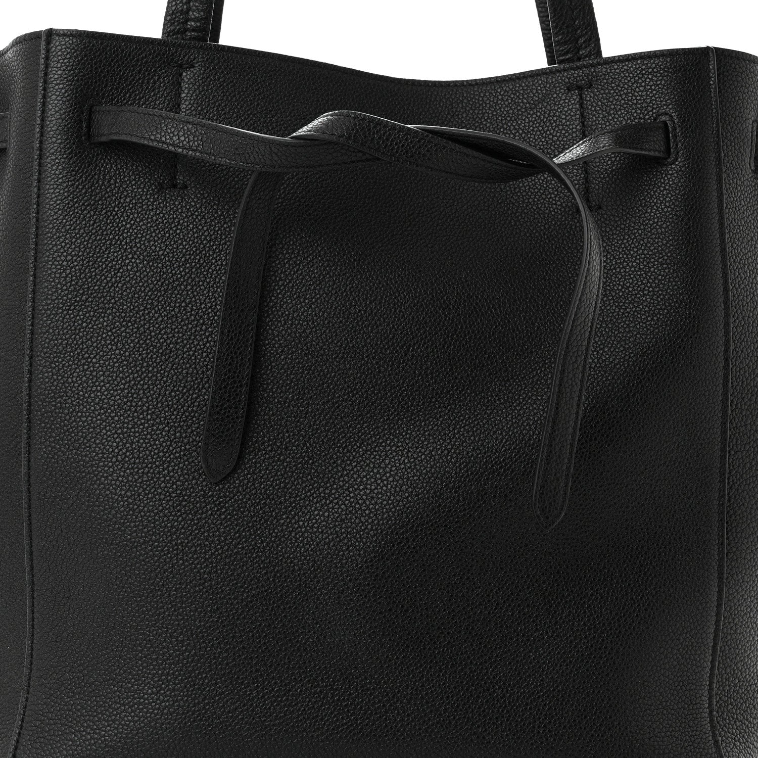 Celine Soft Grained Calfskin Medium Belt Cabas Phantom Black 9 of 11