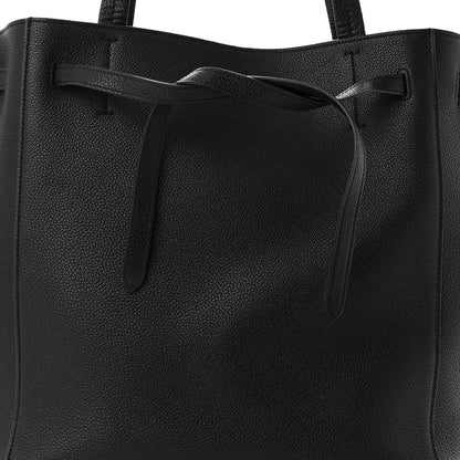 Celine Soft Grained Calfskin Medium Belt Cabas Phantom Black 9 of 11