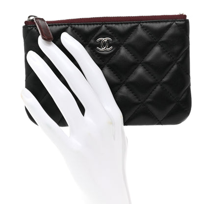 Chanel Lambskin Quilted Small Cosmetic Case Black 2 of 8