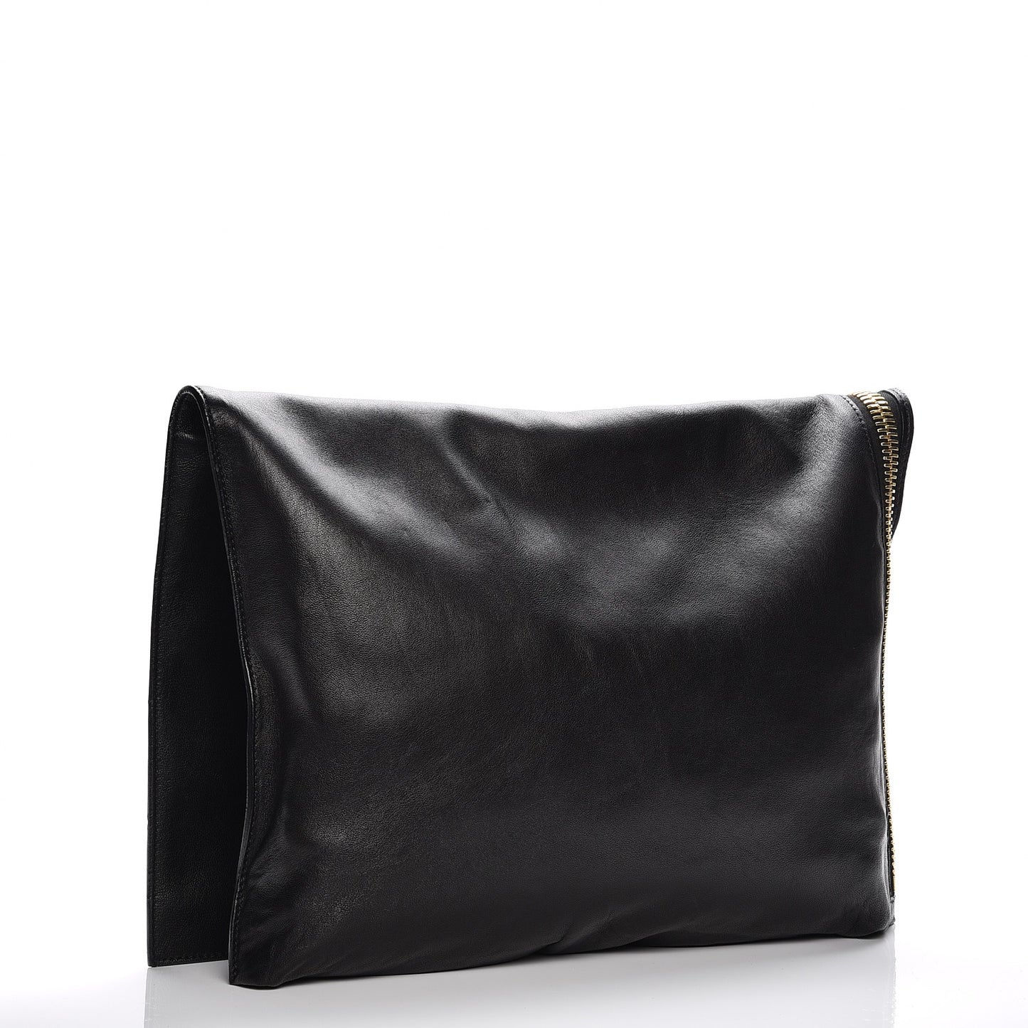 Ramskin Large Alix Padlock Zip Shoulder Bag Black