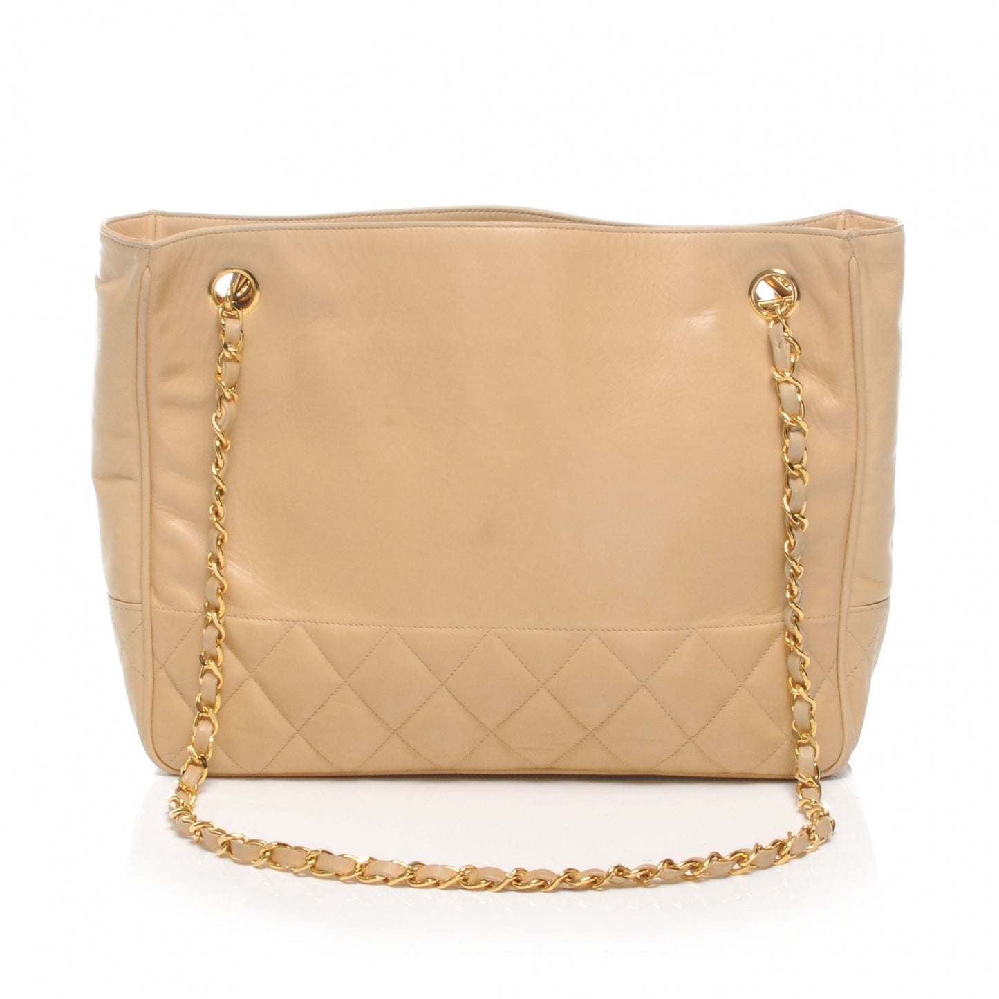Lambskin Shopping Tote Beige