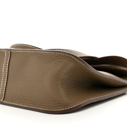 Hermes Taurillon Clemence Halzan 25 Etoupe 9 of 9