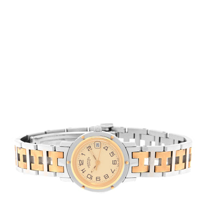 Hermes Stainless Steel 24mm Clipper Quartz Watch Gold 2 of 4