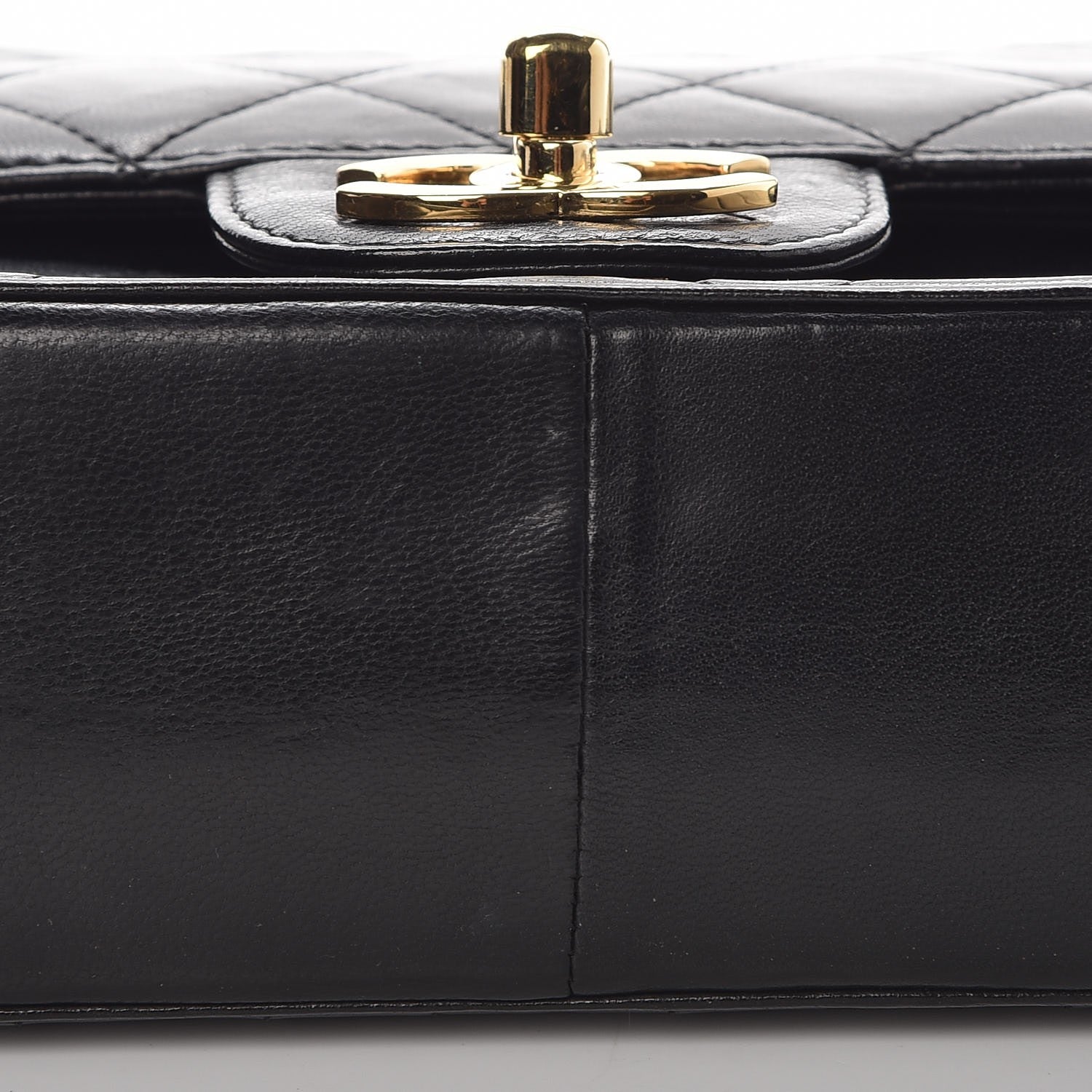 Chanel Lambskin Quilted Medium Double Flap Black 10 of 11