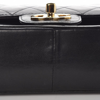 Chanel Lambskin Quilted Medium Double Flap Black 10 of 11