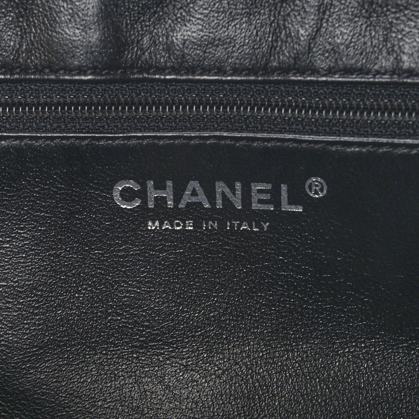 Caviar Half Moon Large Flap Black