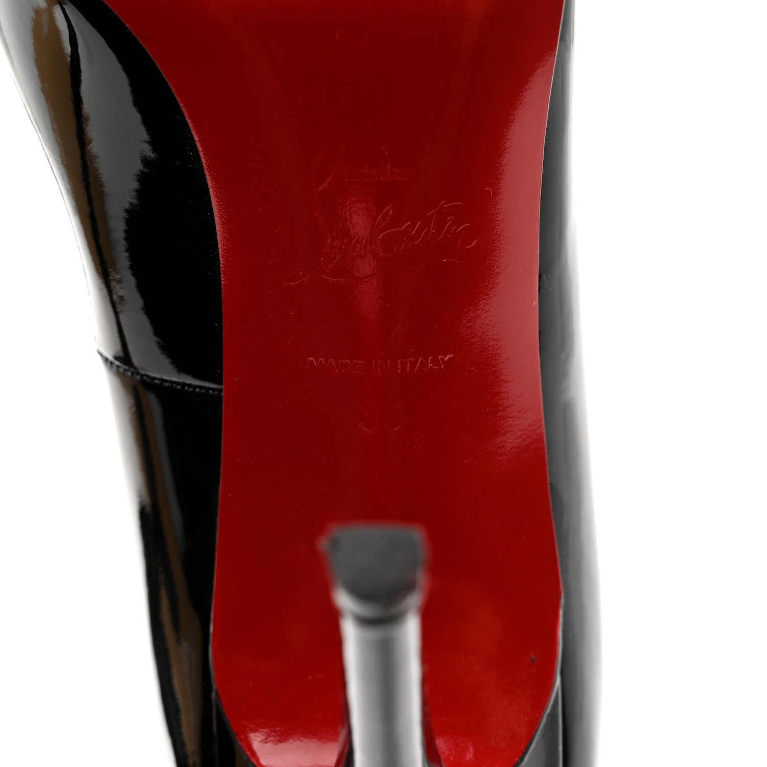 Christian Louboutin Patent New Decoltissimo 100 Pumps 36 Black 7 of 13
