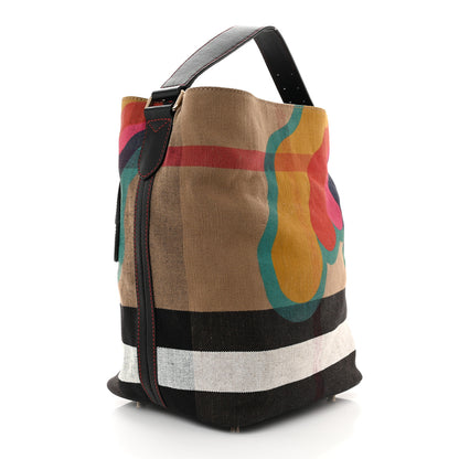 Burberry Canvas Mega Check Medium Ashby Pop Elements Hobo Black 2 of 10