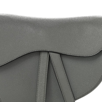Christian Dior Grained Calfskin Saddle Bag Grey 8 of 12