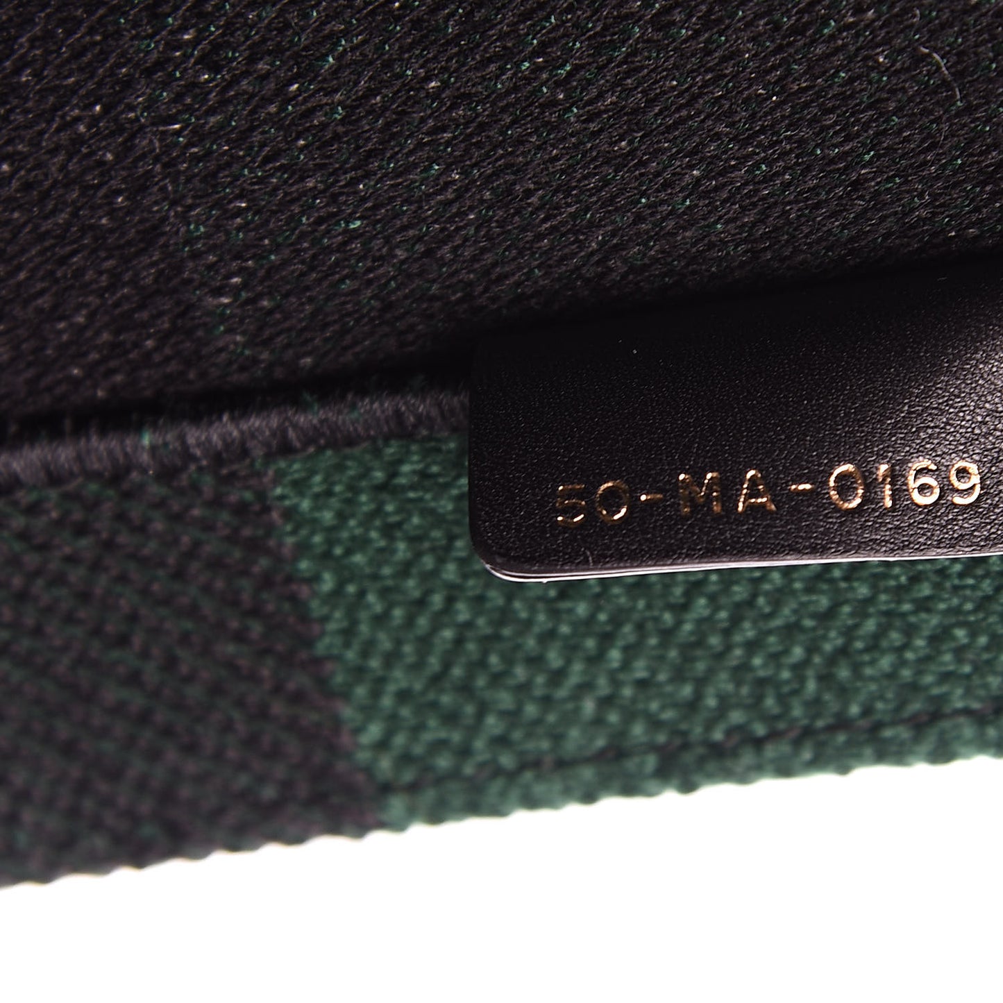 Canvas Embroidered Checkered Book Tote Black Green