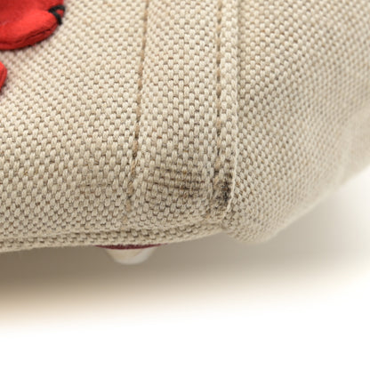 Prada Mistolino Canapa Large Tote Naturale Rosso 14 of 15