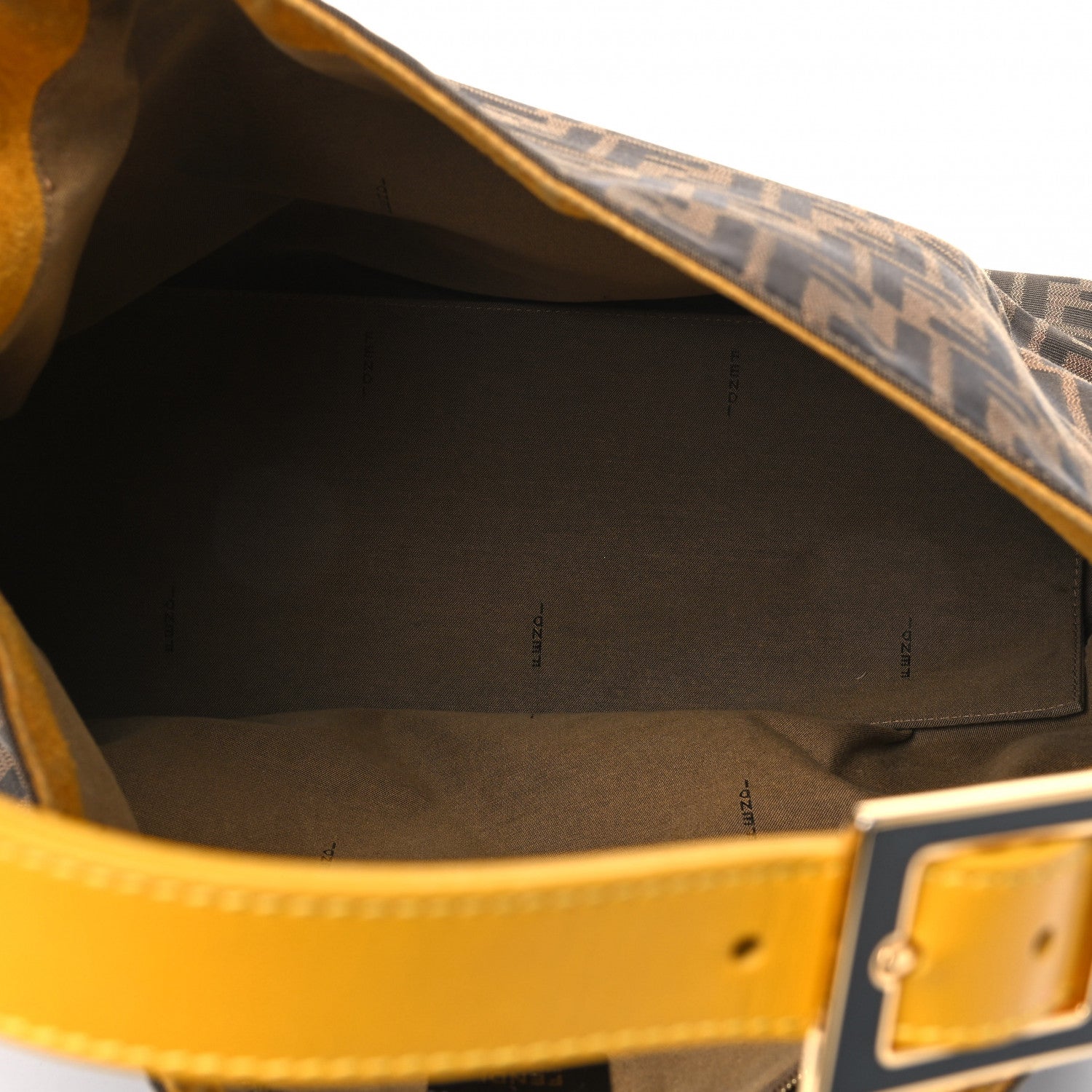Fendi Zucca Vitello Large Hobo Tobacco Ocra Moro Black 4 of 12