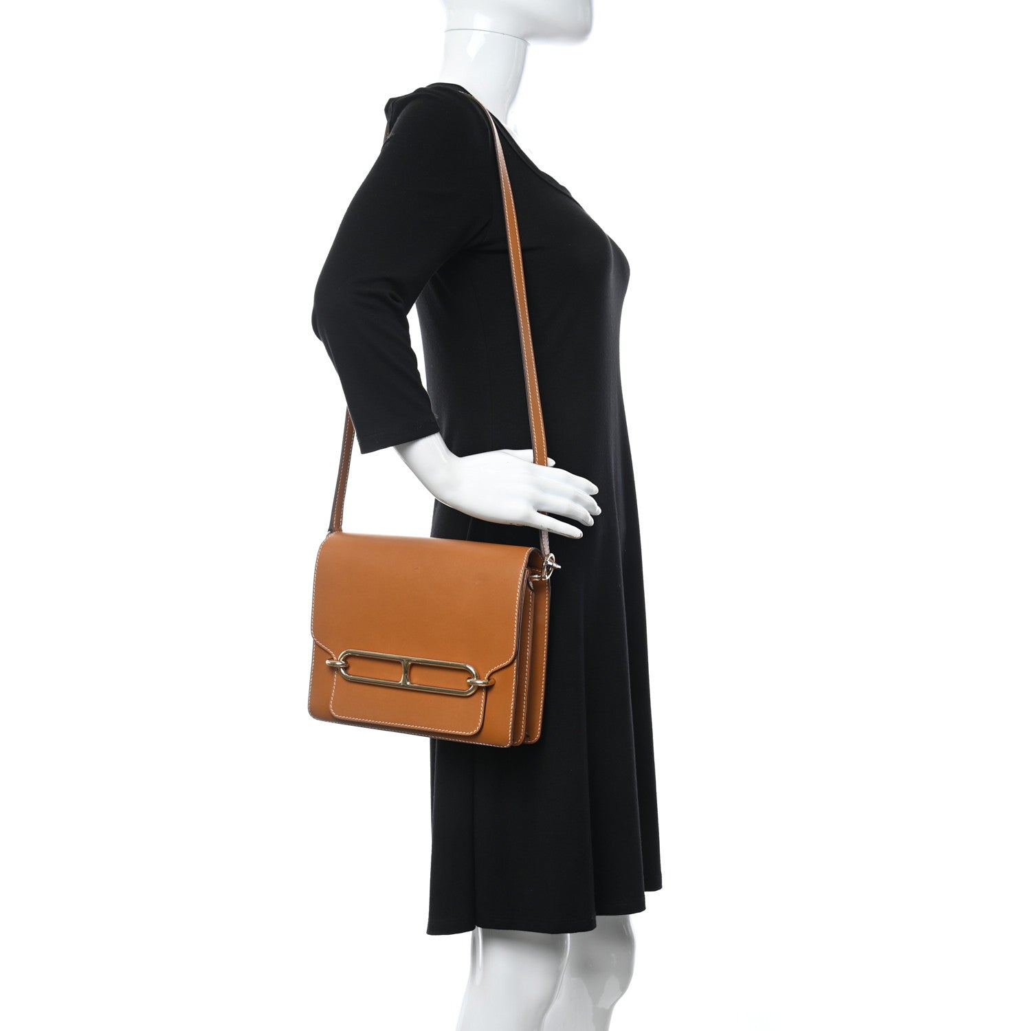 Hermes Veau Sombrero Sac Roulis 23 Gold 2 of 13