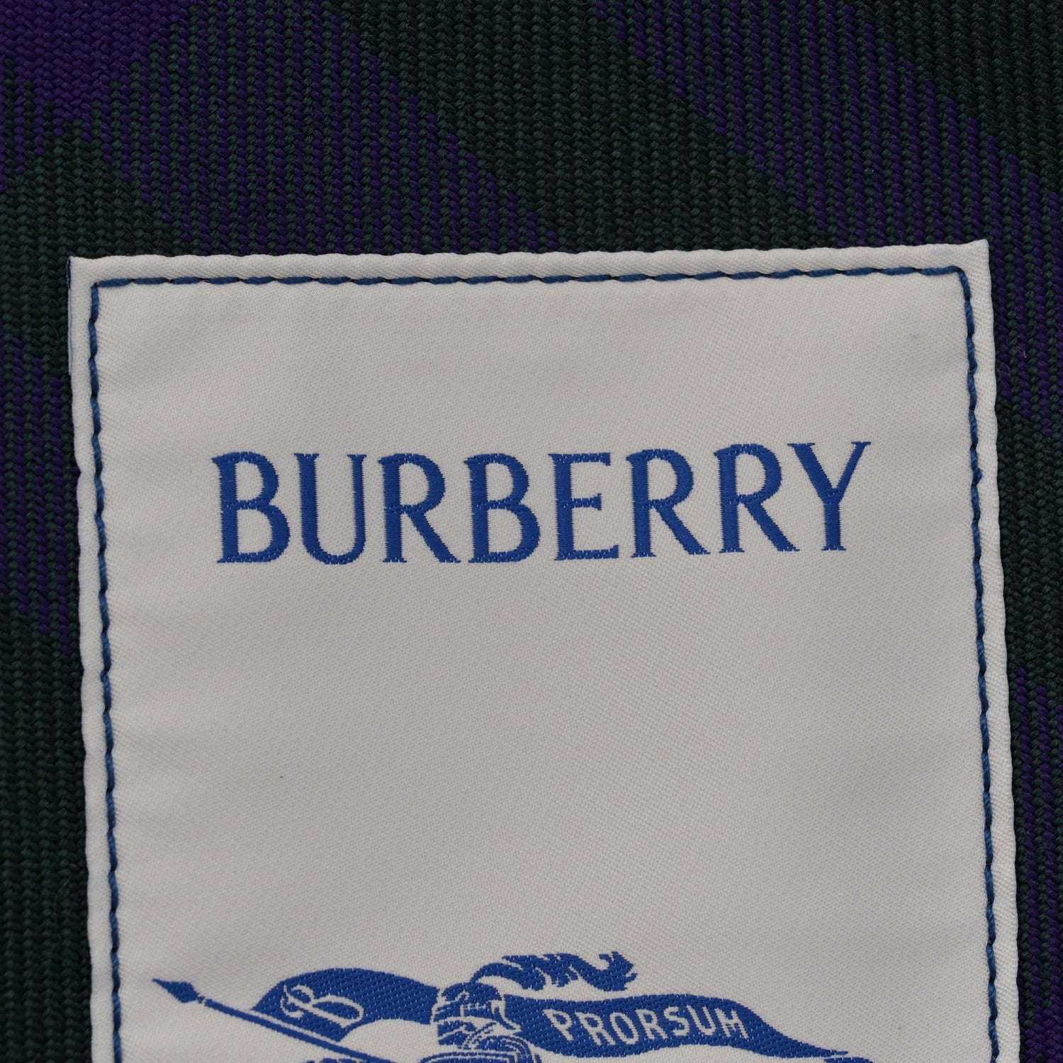 Burberry PVC Stitched EKD Label Shopping Bag White Blue 6 of 10