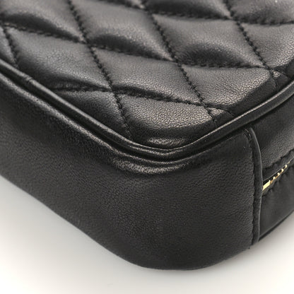 Saint Laurent Lambskin Quilted Lolita Cosmetic Pouch Black 8 of 9