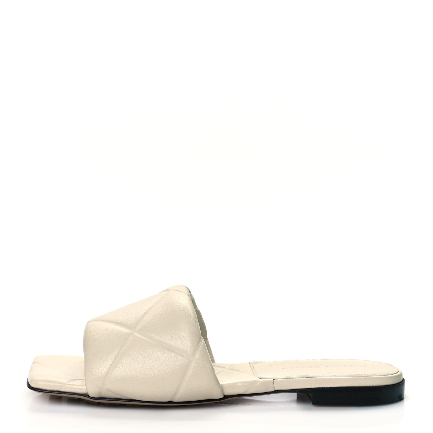Bottega Veneta Nappa Quilted Rubber Lido Flat Sandals 36.5 Sea Salt 1 of 8
