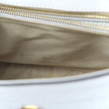 Chloe Calfskin Crocodile Embossed Small C Double Carry Brilliant White 12 of 12