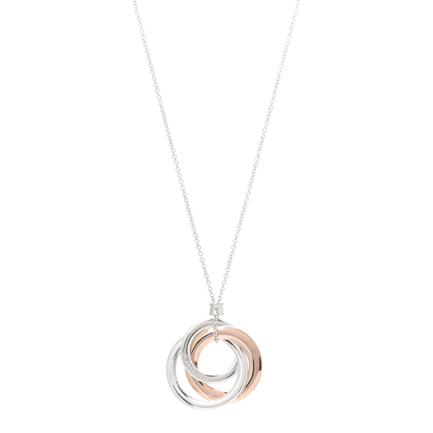 Sterling Silver Rubedo 1837 Circles Pendant Necklace