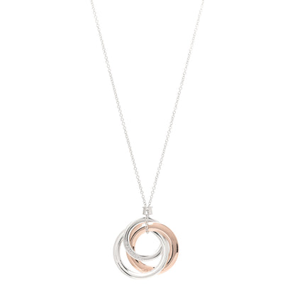 Tiffany Sterling Silver Rubedo 1837 Circles Pendant Necklace 1 of 6