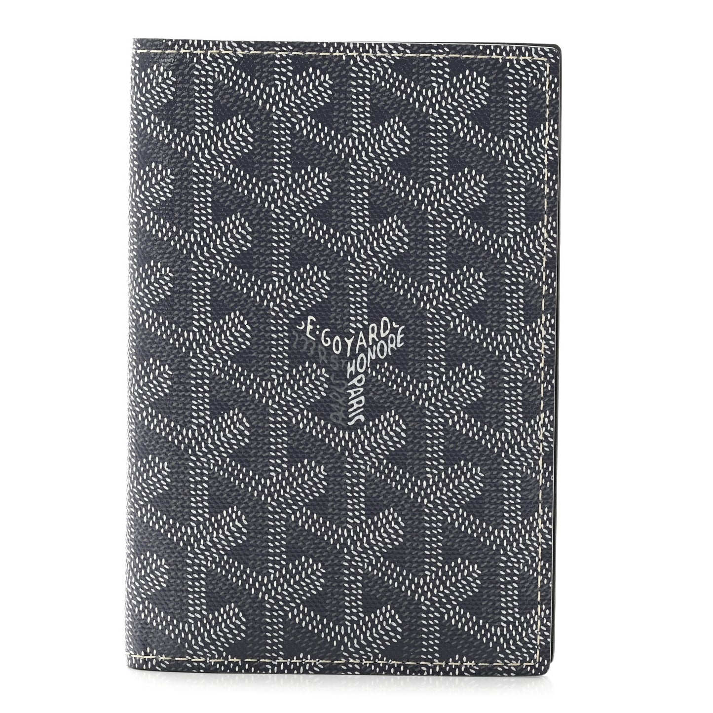 Goyardine Grenelle Passport Wallet Grey