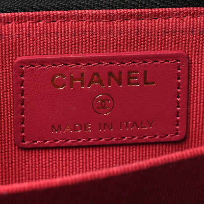 Chanel Lambskin Quilted Chanel 19 Zip Around Coin Purse Wallet Black 6 of 8