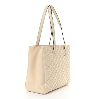 Versace Nappa Quilted Medusa Tote Ecru 4 of 12