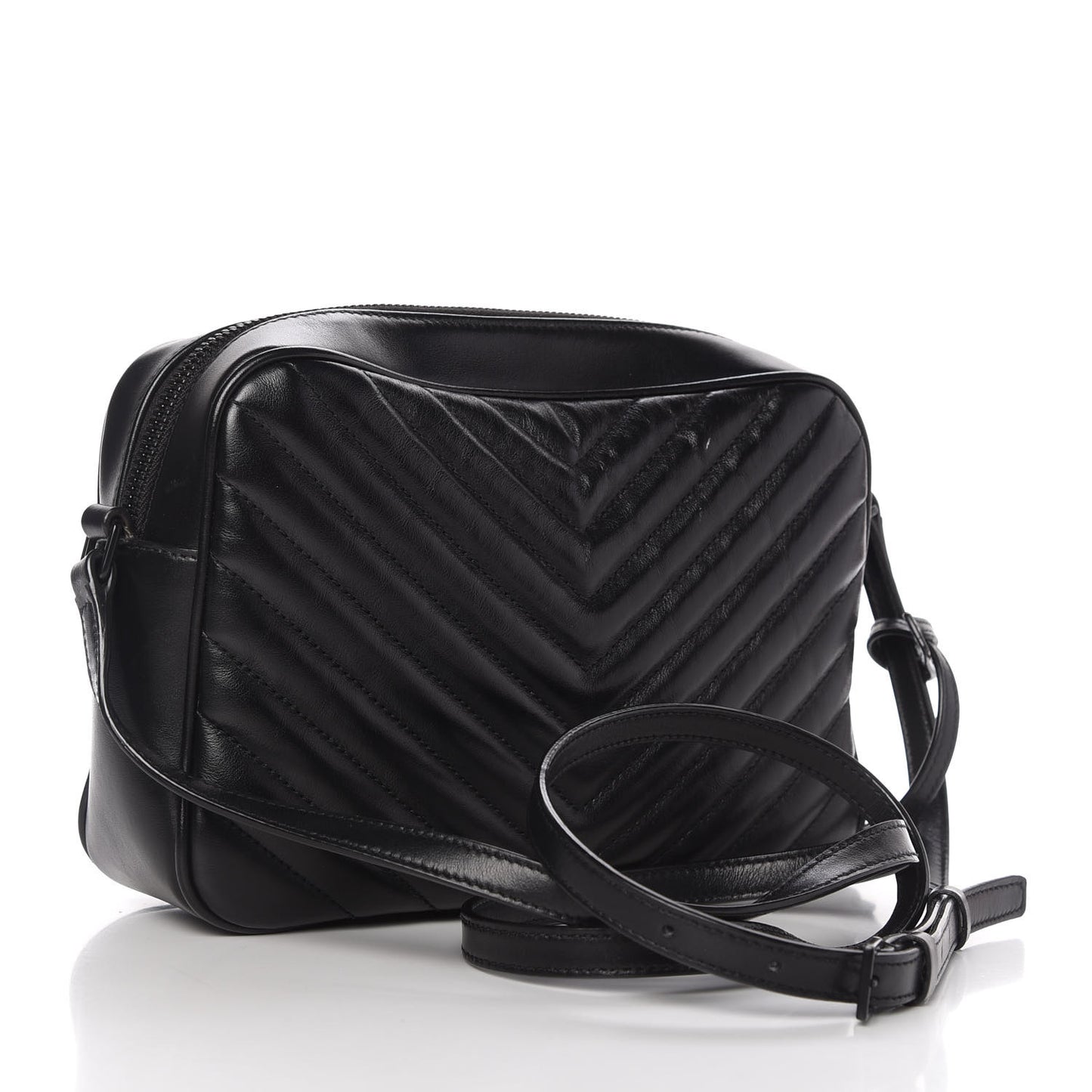 Calfskin Matelasse Monogram Lou Camera Bag Black