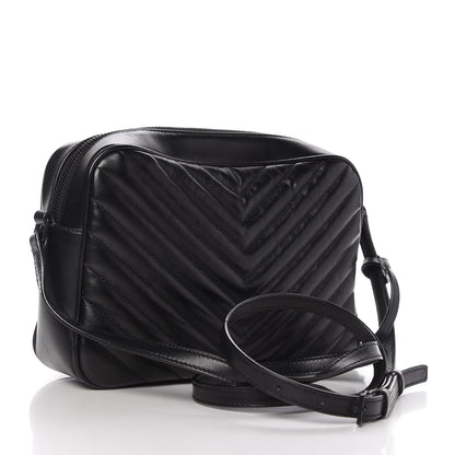 Saint Laurent Calfskin Matelasse Monogram Lou Camera Bag Black 3 of 11