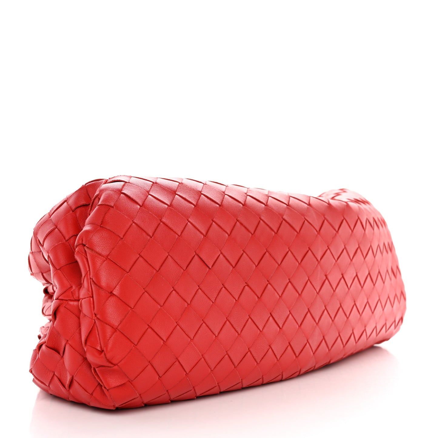 Nappa Maxi Intrecciato The Pouch Oversized Clutch Bright Red