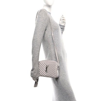 Saint Laurent Calfskin Matelasse Monogram Lou Camera Bag Granite 2 of 11
