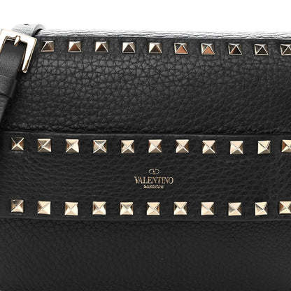 Valentino Garavani Pebbled Calfskin Rockstud Side Slip Crossbody Black 7 of 10