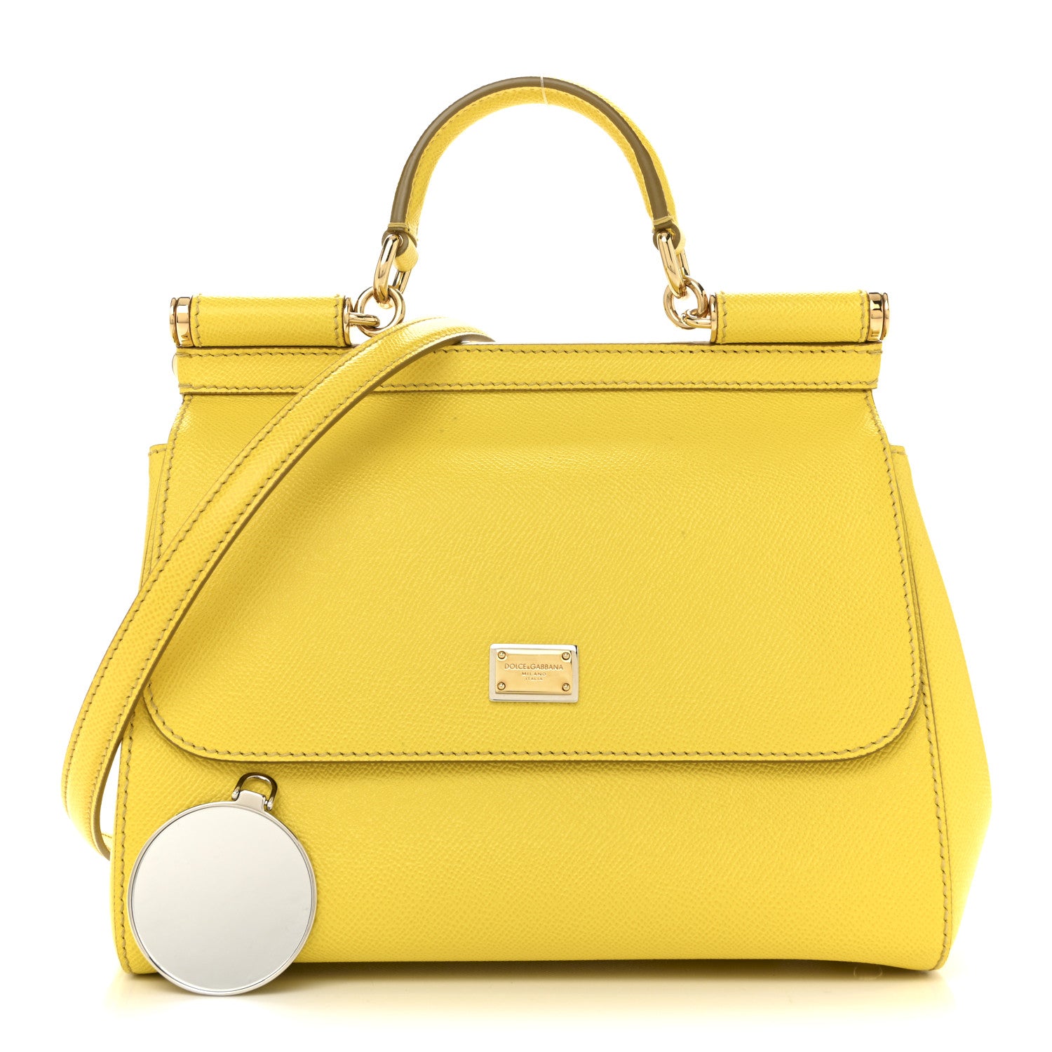 Dolce & Gabbana Dauphine Medium Miss Sicily Satchel Yellow 3 of 15