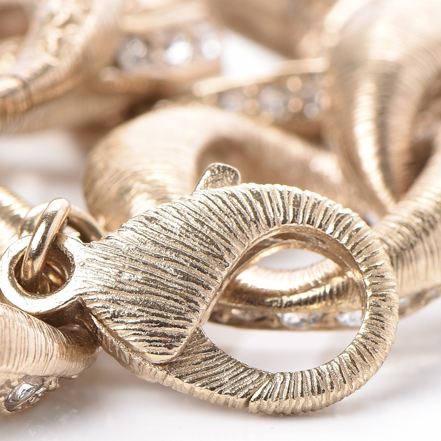 Chanel Crystal CC Chain Bracelet Gold 5 of 6
