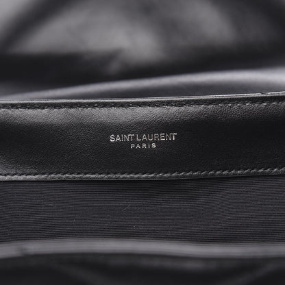 Saint Laurent Calfskin Y Quilted Monogram Medium Loulou Backpack Black 6 of 10