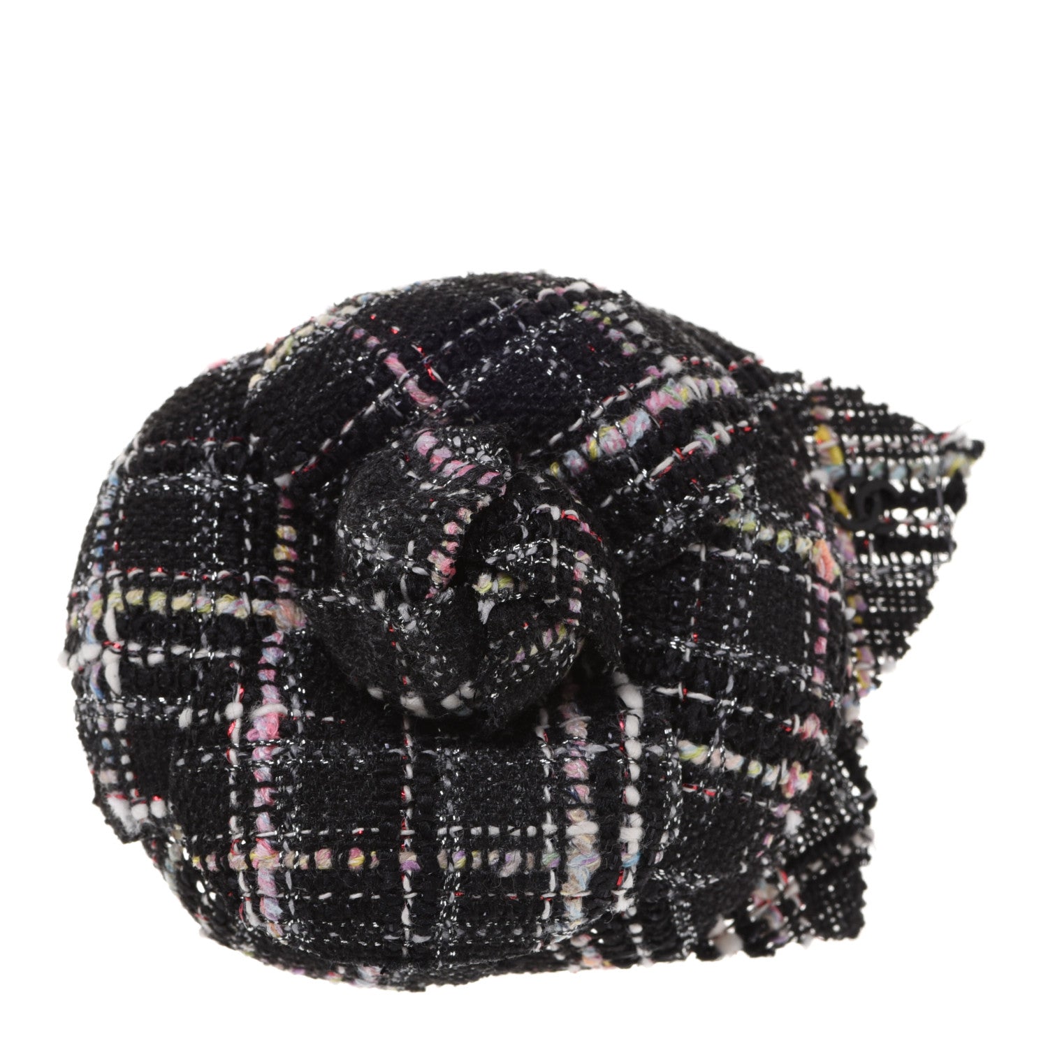 Chanel Tweed Camellia Brooch Multicolor 1 of 5